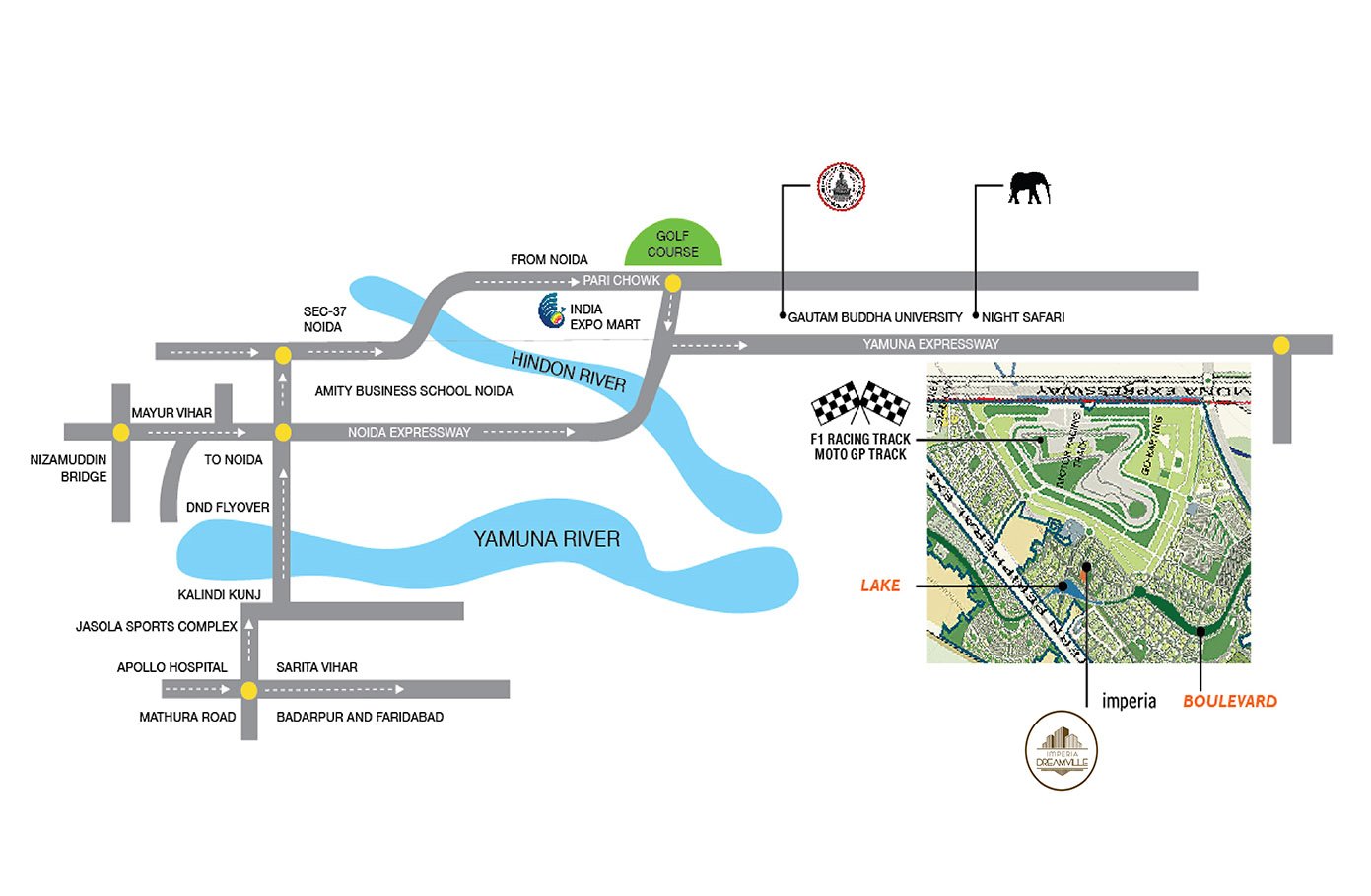 Imperia Dreamville Location Map