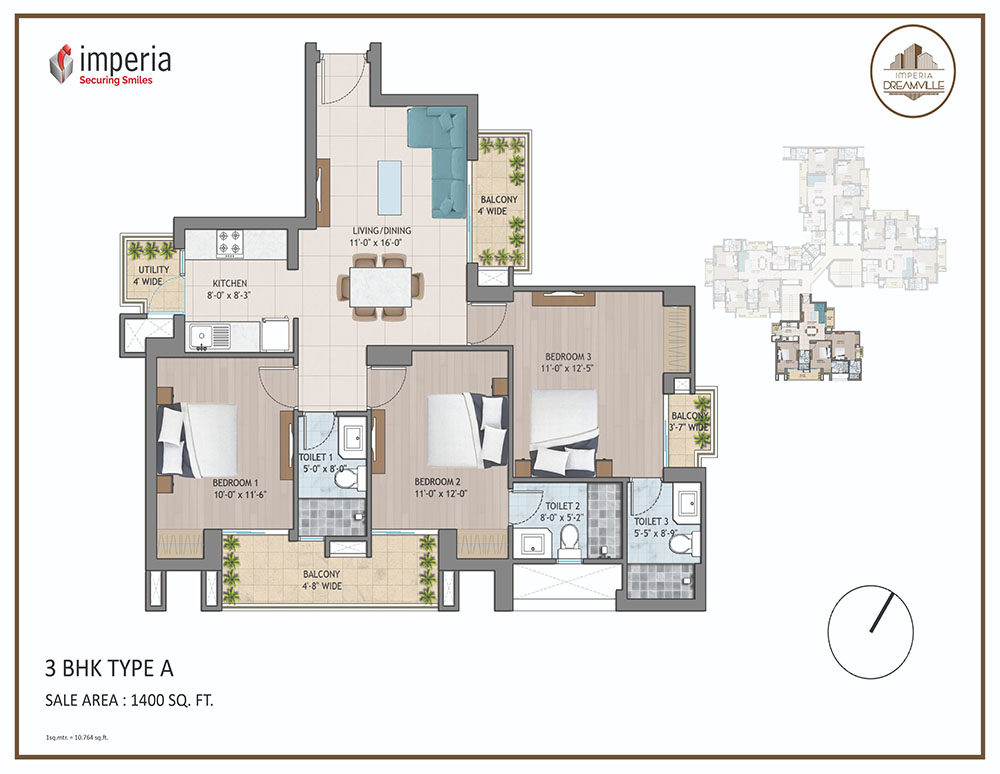 3BHK TYPE A